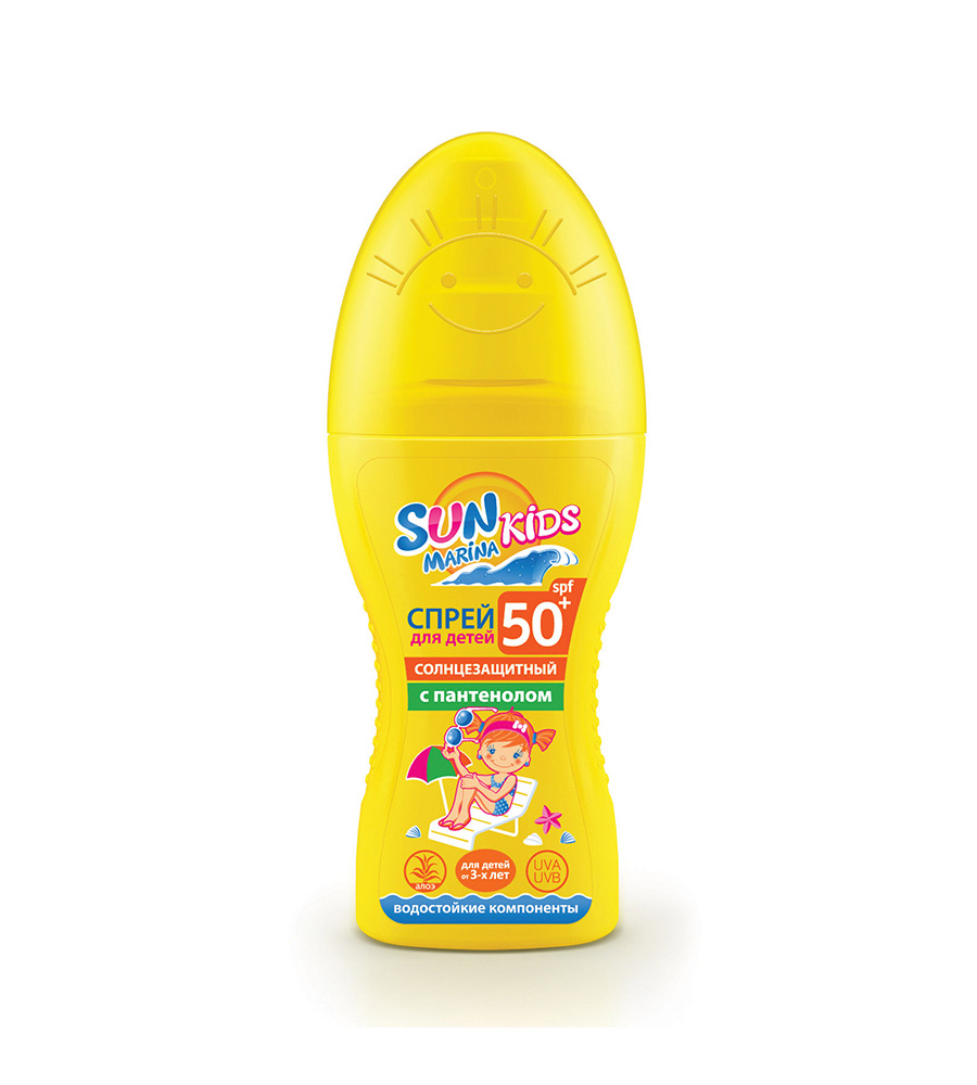 Спрей SPF-50+ солнцезащитный для детей из серии SUN MARINA Kids, 150 мл